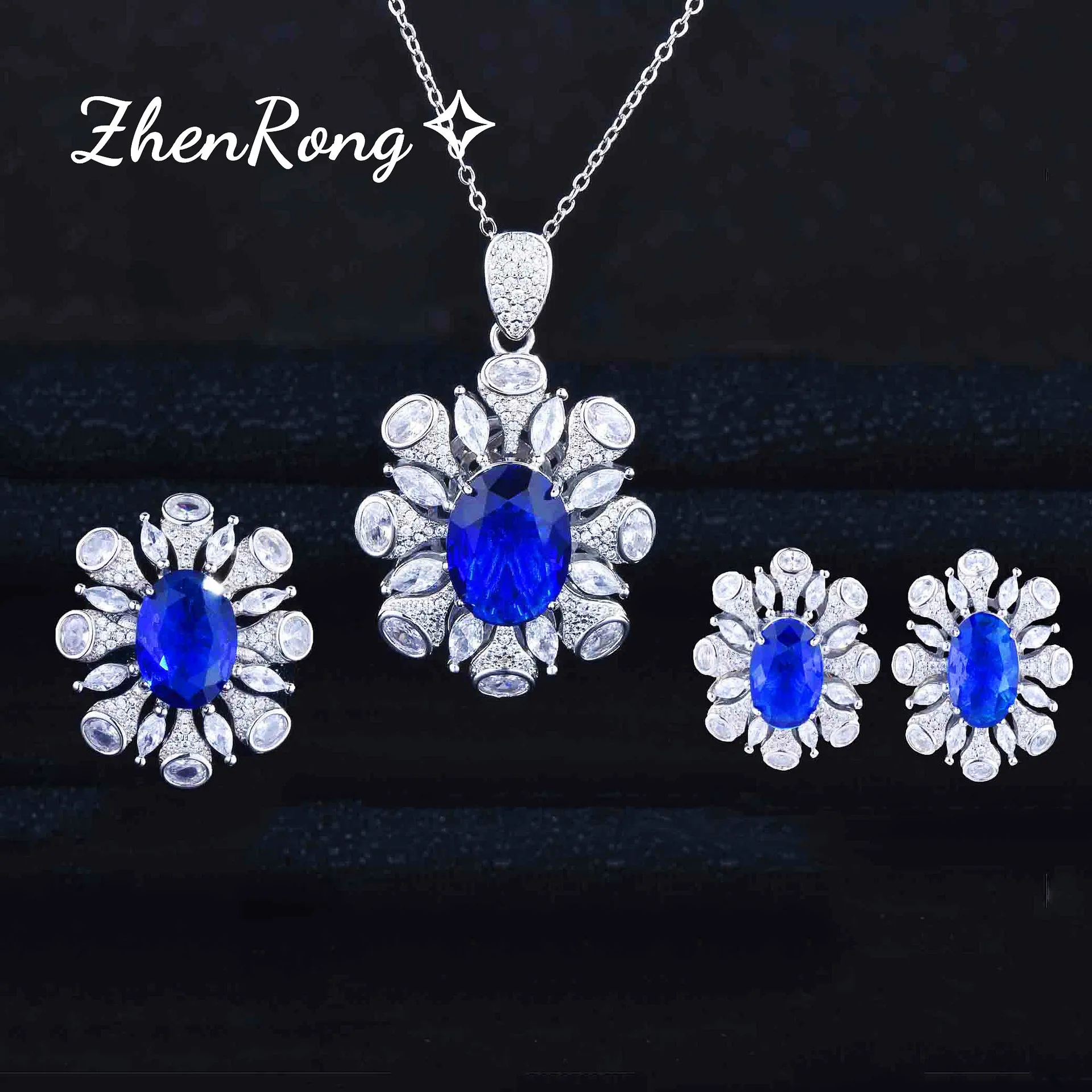 Foydjew Luxury 15 Carat High Quality Artificial Royal Sapphire Jewelry Sets Micro-inlaid Zircon Pendant Necklaces Earrings Rings
Foydjew Luxury 15 Carat High Quality Artificial Royal Sapphire Jewelry Sets Micro-inlaid Zircon Pendant Necklaces Earrings Rings