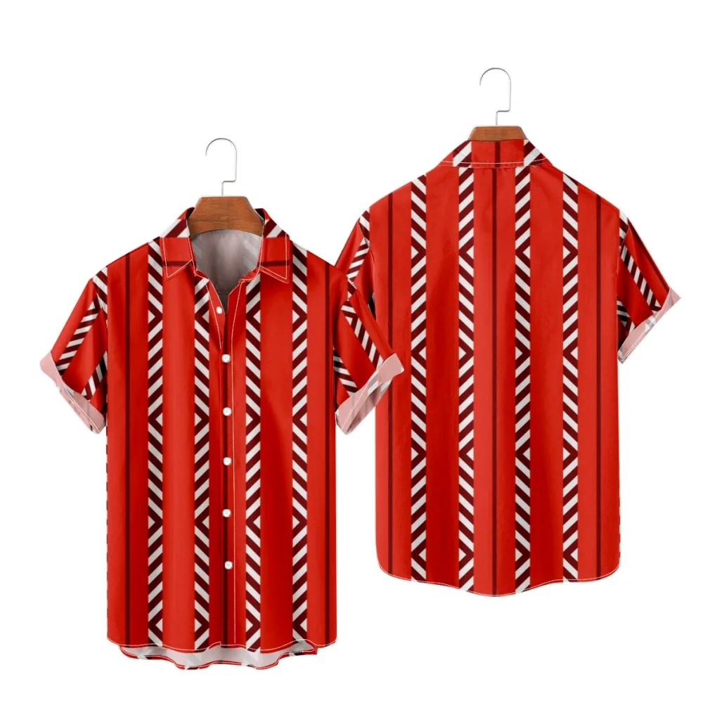 Men's Short Sleeve Shirts Summer Striped Loose Cool Loose Casual Shirt Tops Holiday Beach Men's and Women's Hawaiian Shirts
Men's Short Sleeve Shirts Summer Striped Loose Cool Loose Casual Shirt Tops Holiday Beach Men's and Women's Hawaiian Shirts