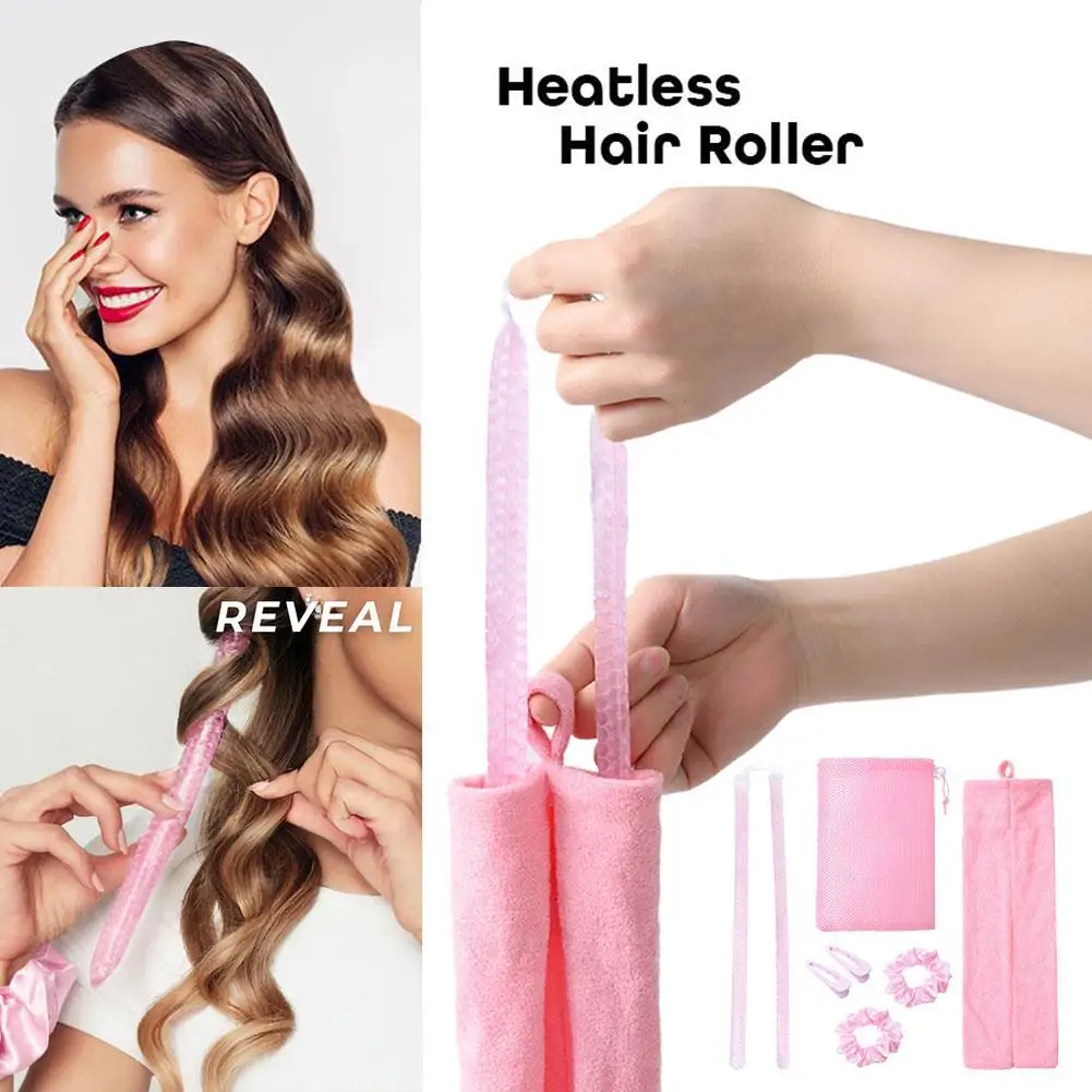 Roller Curling Rod Set Hair Wrap with Scrunchie and Hair Clips to Get Natural Waves Champagne Hair Styling Tools
Roller Curling Rod Set Hair Wrap with Scrunchie and Hair Clips to Get Natural Waves Champagne Hair Styling Tools