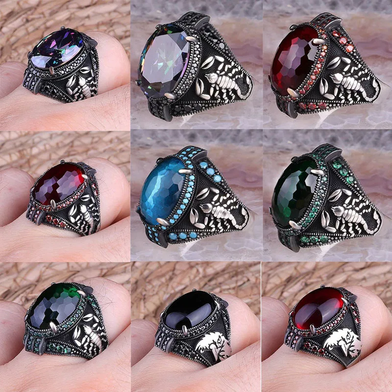 Retro Old Scorpion Eagle Men's Ring Punk Style Party Niche Design Ring Personality High-end Business Diamond Wedding Jewelry
Retro Old Scorpion Eagle Men's Ring Punk Style Party Niche Design Ring Personality High-end Business Diamond Wedding Jewelry