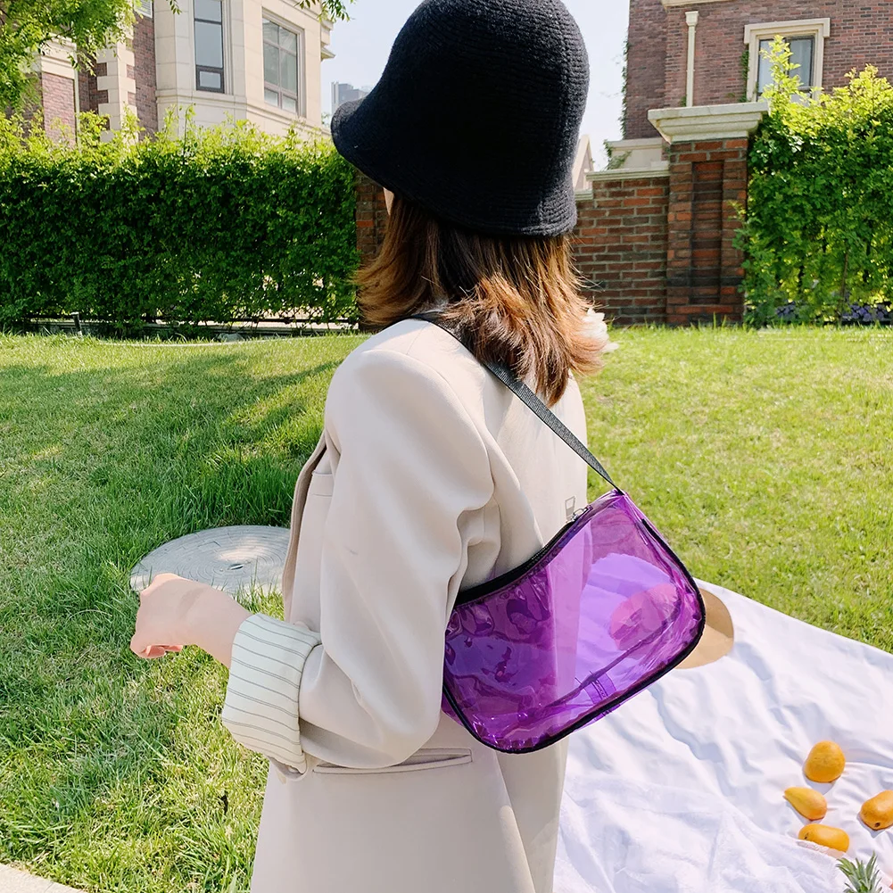 Pure Color Shopping Travel Handbag Women PVC Transparent Shoulder Tote Bag Purse Light Wild Simple Female Daily Bag
Pure Color Shopping Travel Handbag Women PVC Transparent Shoulder Tote Bag Purse Light Wild Simple Female Daily Bag