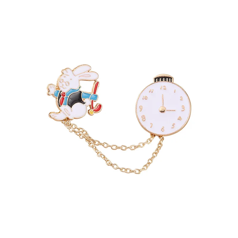 Rabbit Clock Chain Pins Accessories Clothing Backpack Alloy Brooch Enamel Lapel Pins Badge Wholesale
Rabbit Clock Chain Pins Accessories Clothing Backpack Alloy Brooch Enamel Lapel Pins Badge Wholesale