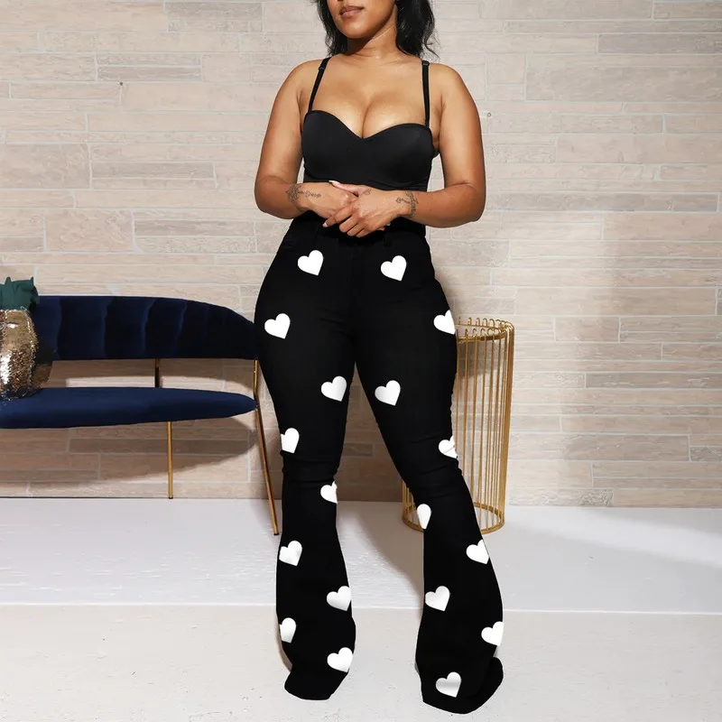 Oversize High Waist Fashion Y2k Flare Pants Indie Jeans Heart Print Women 2021 New Spring Autumn Street Vintage Trousers Sexy
Oversize High Waist Fashion Y2k Flare Pants Indie Jeans Heart Print Women 2021 New Spring Autumn Street Vintage Trousers Sexy