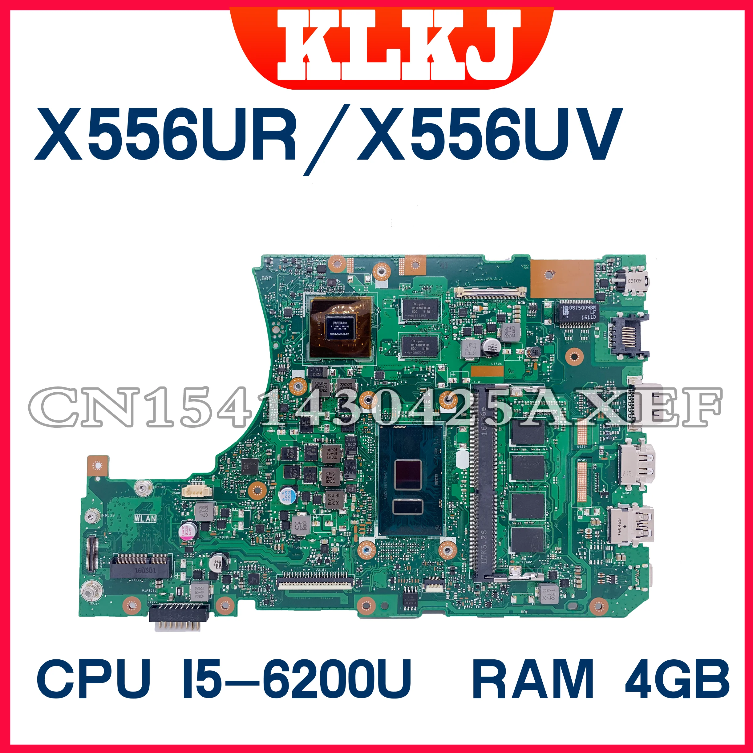 Материнская плата Dinzi X556UJ для ноутбука ASUS X556UV X556UR X556UB X556U X556UQ материнская плата для ноутбука 4GB-RAM I5-6200U DDR3 100% рабочий
Материнская плата Dinzi X556UJ для ноутбука ASUS X556UV X556UR X556UB X556U X556UQ материнская плата для ноутбука 4GB-RAM I5-6200U DDR3 100% рабочий