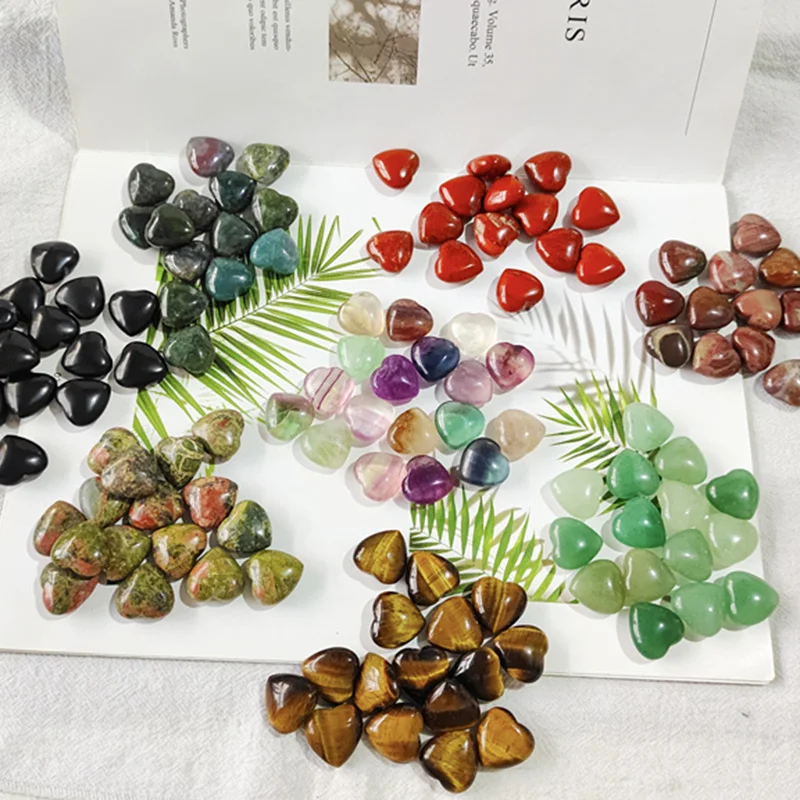 Wholesale 20mm natural gemstone quartz mix material color healing crystal carved heart for necklace processing
Wholesale 20mm natural gemstone quartz mix material color healing crystal carved heart for necklace processing