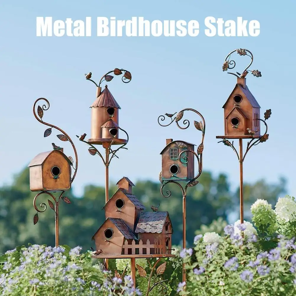 Metal Birdhouse Stake Garden Birdhouse Bracket Decoration Stakes Metal Art With Rod Birdhouse Feeder For Home Garden Decor
Metal Birdhouse Stake Garden Birdhouse Bracket Decoration Stakes Metal Art With Rod Birdhouse Feeder For Home Garden Decor