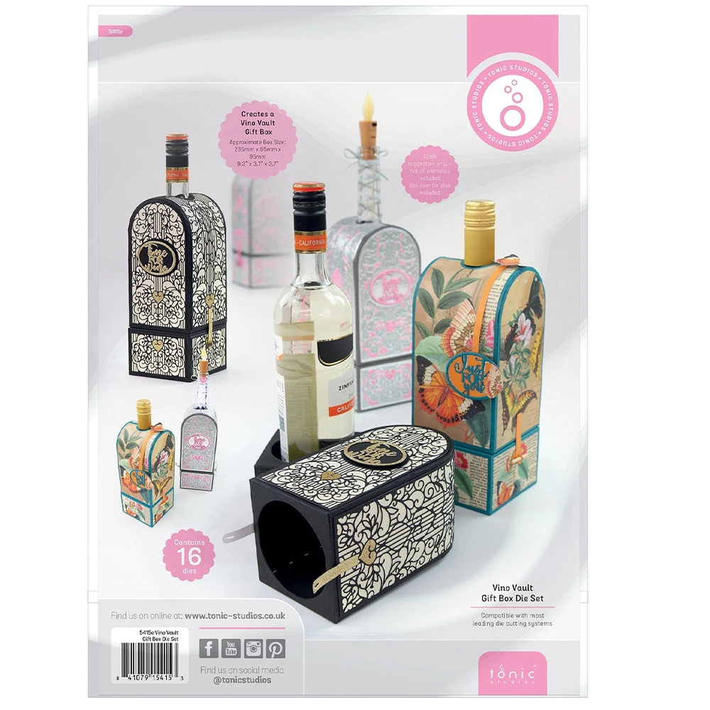 Vino Vault Gift Box Metal Cutting Dies DIY Scrapbooking Crafts Dies Cut Stencils Maker Photo Album Template Handmade Decoration
Vino Vault Gift Box Metal Cutting Dies DIY Scrapbooking Crafts Dies Cut Stencils Maker Photo Album Template Handmade Decoration
