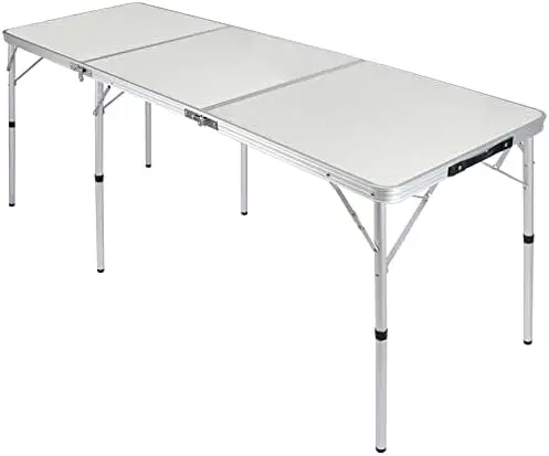 6ft Folding Camping Table, Aluminum Height Adjustable Tri-fold Table, Small Folding Table for Outdoor Picnic, 2 Heights\u2026
6ft Folding Camping Table, Aluminum Height Adjustable Tri-fold Table, Small Folding Table for Outdoor Picnic, 2 Heights\u2026
