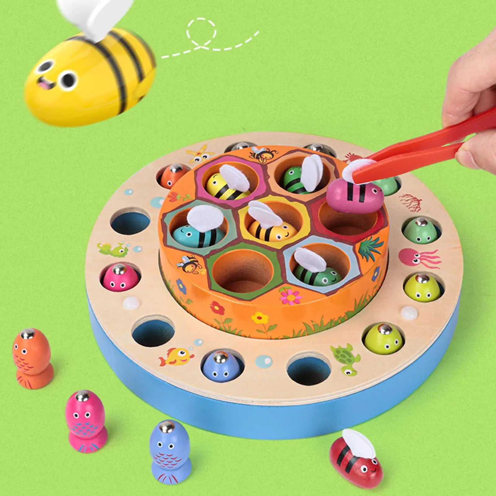 Baby Magnetic Fishing Games Early Education Clip Beads Puzzle Color Cognitive Wooden Board Beads Game for Boys and Girls Kid
Baby Magnetic Fishing Games Early Education Clip Beads Puzzle Color Cognitive Wooden Board Beads Game for Boys and Girls Kid