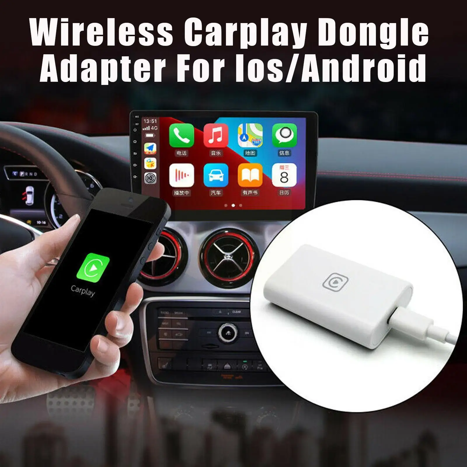 Car Wireless Carplay Adapter For Factory Wired Carplay Compatible Bluetooth Car Wired To Wireless Carplay Module F3g8
Car Wireless Carplay Adapter For Factory Wired Carplay Compatible Bluetooth Car Wired To Wireless Carplay Module F3g8