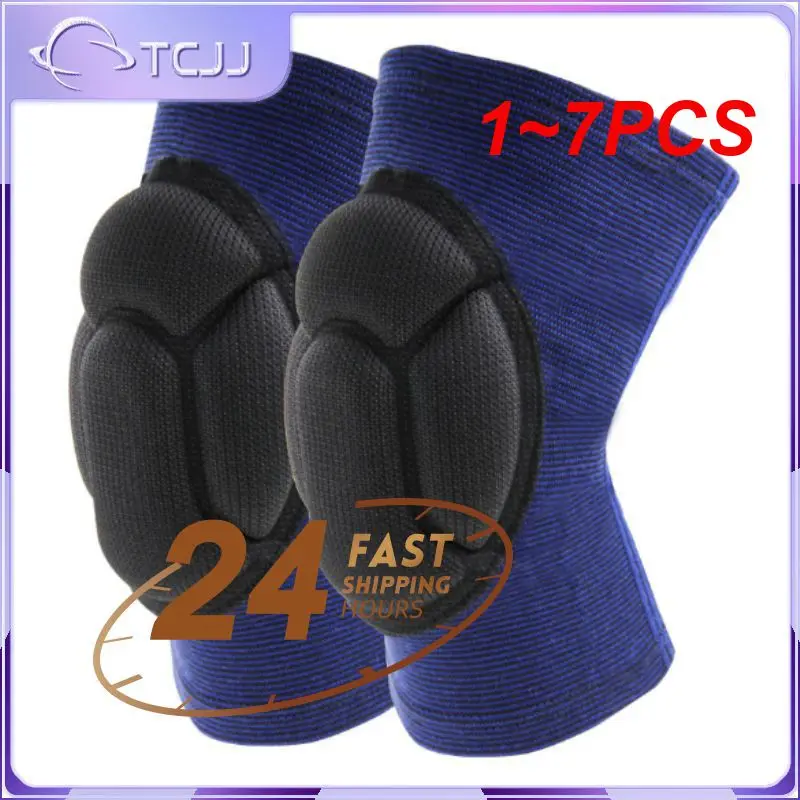 

1~7PCS Pair Protective Knee Pads Thick Sponge Football Volleyball Extreme Sports Anti-Slip Collision Avoidance Kneepad Brace