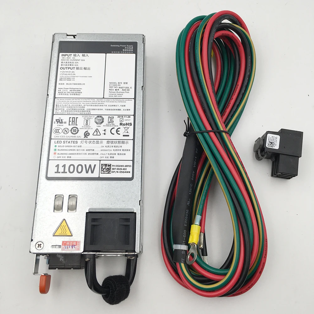 R920 R820 1100W DC Power Supply E1100D-S0 AA27120L Comes With Cable And Conversion Head Perfect Test Before Shipment
R920 R820 1100W DC Power Supply E1100D-S0 AA27120L Comes With Cable And Conversion Head Perfect Test Before Shipment
