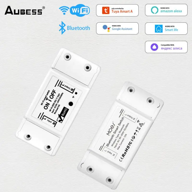WiFi/Bluetooth-compatible Smart Light Switch Smart Life APP Breaker Timer Smart Home Breaker Works With Alexa Google Home
WiFi/Bluetooth-compatible Smart Light Switch Smart Life APP Breaker Timer Smart Home Breaker Works With Alexa Google Home