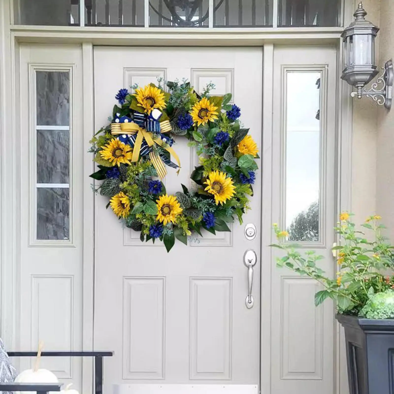 16 inch Sunflower Wreath Faux Floral for Front Door Wedding Party Window Living Room Decor
16 inch Sunflower Wreath Faux Floral for Front Door Wedding Party Window Living Room Decor