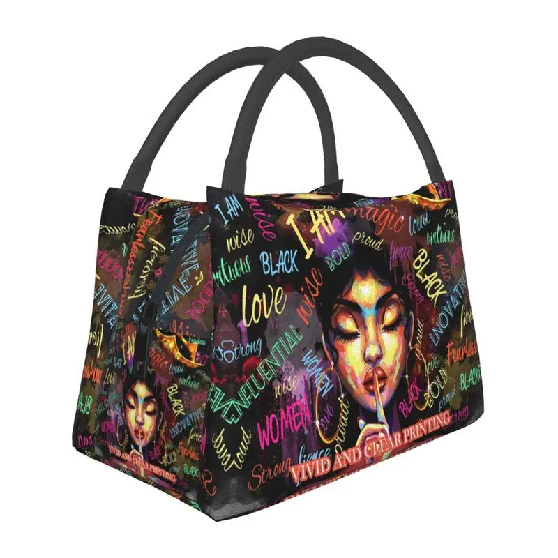 Custom African Women American Black Girl Lunch Bag Thermal Warm Cooler Insulated Lunch Box for Work Pinic Food Tote Bags
Custom African Women American Black Girl Lunch Bag Thermal Warm Cooler Insulated Lunch Box for Work Pinic Food Tote Bags