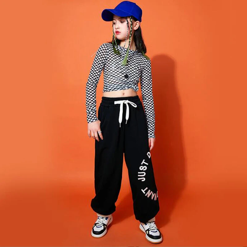 Kids Hip Hop Clothing Checkered Crop Tank Sweatshirt Casual Streetwear Sweat Pants For Girl Jazz Dance Costume Show Clothes
Kids Hip Hop Clothing Checkered Crop Tank Sweatshirt Casual Streetwear Sweat Pants For Girl Jazz Dance Costume Show Clothes