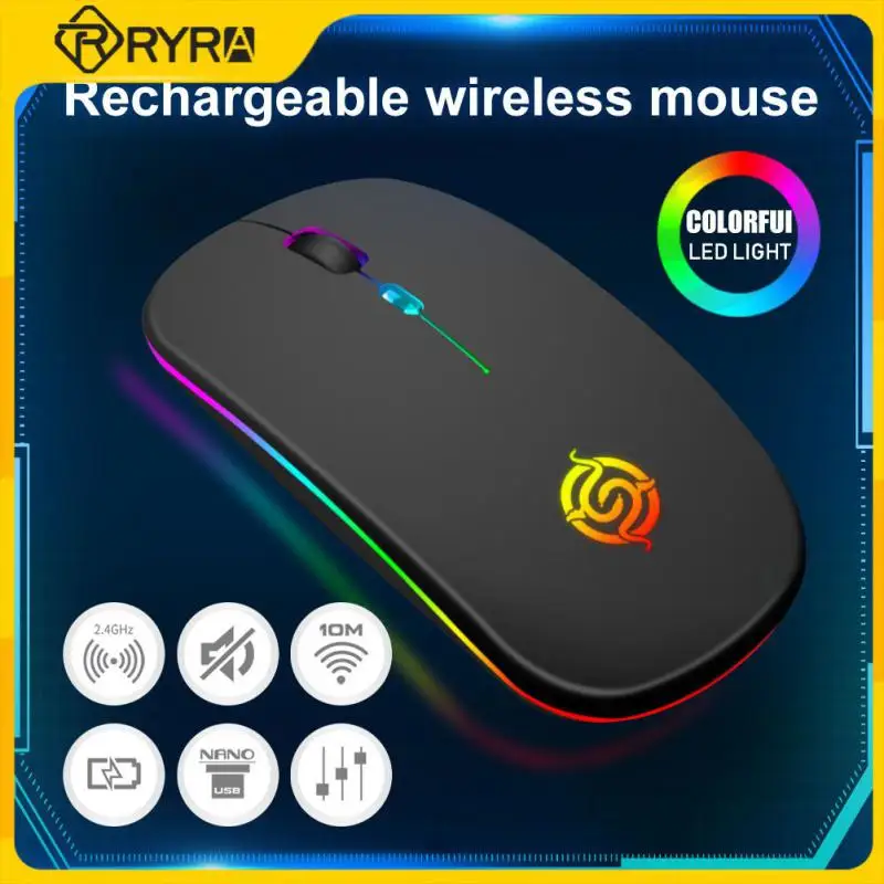 RYRA Wireless Mouse RGB Rechargeable Mouse Wireless Computer Silent Mouse LED Backlit Ergonomic Gaming Mouse For Laptop PC
RYRA Wireless Mouse RGB Rechargeable Mouse Wireless Computer Silent Mouse LED Backlit Ergonomic Gaming Mouse For Laptop PC