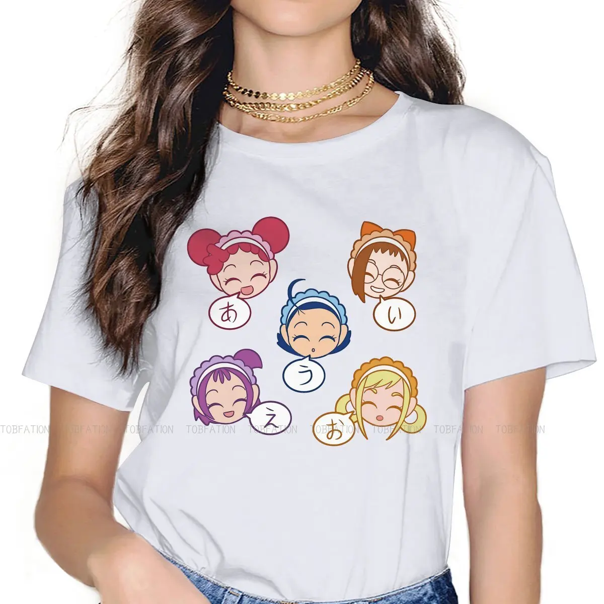 Sweet Song ABC Women Clothing Ojamajo Doremi Graphic Female Tshirts Vintage Graphic Loose Tops Tee Kawaii Girls Streetwear 
Sweet Song ABC Women Clothing Ojamajo Doremi Graphic Female Tshirts Vintage Graphic Loose Tops Tee Kawaii Girls Streetwear