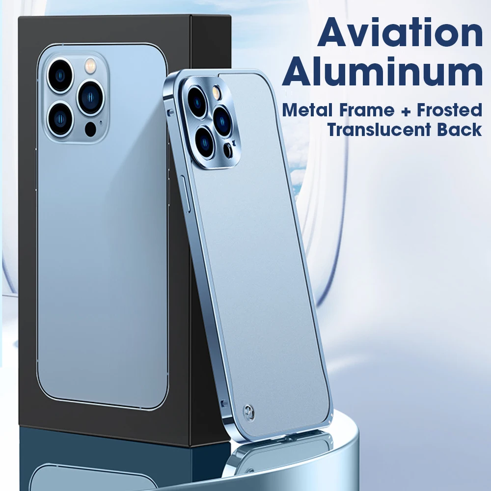 Luxury Metal phone case Bumper Frame Matte Phone Case Shockproof Cover for iPhone 13 pro max mobile smartphone accessories
Luxury Metal phone case Bumper Frame Matte Phone Case Shockproof Cover for iPhone 13 pro max mobile smartphone accessories