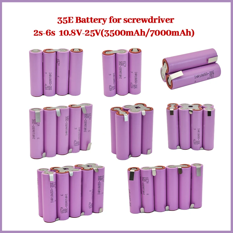 20A 18650 35E 3500mAh 7000mAh 3S 4S 5S 6S 8S 7.4V 12.6V 14.8V 18V 25.2V 29.6V For Screwdriver batteries weld battery pack
20A 18650 35E 3500mAh 7000mAh 3S 4S 5S 6S 8S 7.4V 12.6V 14.8V 18V 25.2V 29.6V For Screwdriver batteries weld battery pack