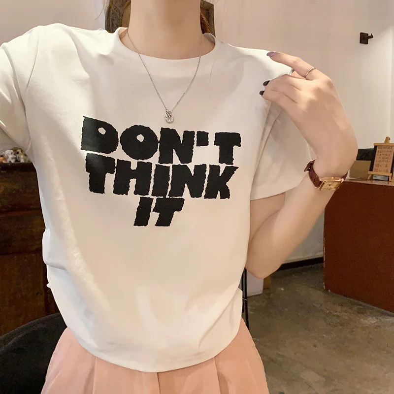 2023 Summer Women T-Short Tees Shirt O-Neck Letter Print Short Sleeve Casual Tees Female Tops
2023 Summer Women T-Short Tees Shirt O-Neck Letter Print Short Sleeve Casual Tees Female Tops