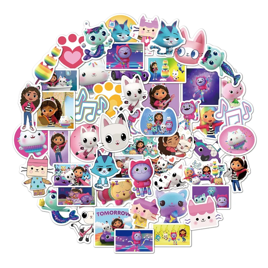 54PCS Gabby's Dollhouse Stickers DIY Cartoon Stickers Laptop Luggage Moto Car Guitar Waterproof Graffiti Stickers for Children
54PCS Gabby's Dollhouse Stickers DIY Cartoon Stickers Laptop Luggage Moto Car Guitar Waterproof Graffiti Stickers for Children