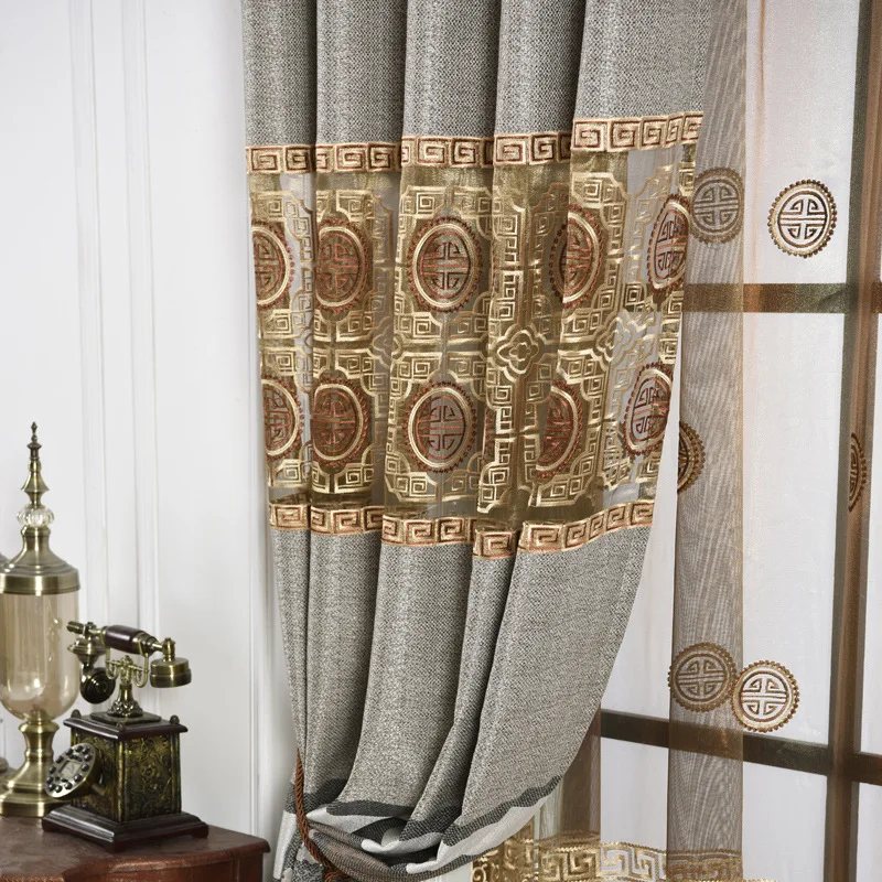 New Chinese Style Curtains for Living Dining Room Bedroom Balcony Classical Atmosphere Cotton and Linen Fabric Hollow Embroidery
New Chinese Style Curtains for Living Dining Room Bedroom Balcony Classical Atmosphere Cotton and Linen Fabric Hollow Embroidery