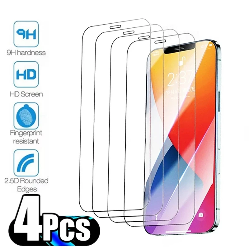 4Pcs Tempered Glass for IPhone 13 12 11 Pro XS Max Mini Screen Protectors for IPhone 6 6S 7 8 Plus SE 2020 X XR Protective Glass
4Pcs Tempered Glass for IPhone 13 12 11 Pro XS Max Mini Screen Protectors for IPhone 6 6S 7 8 Plus SE 2020 X XR Protective Glass