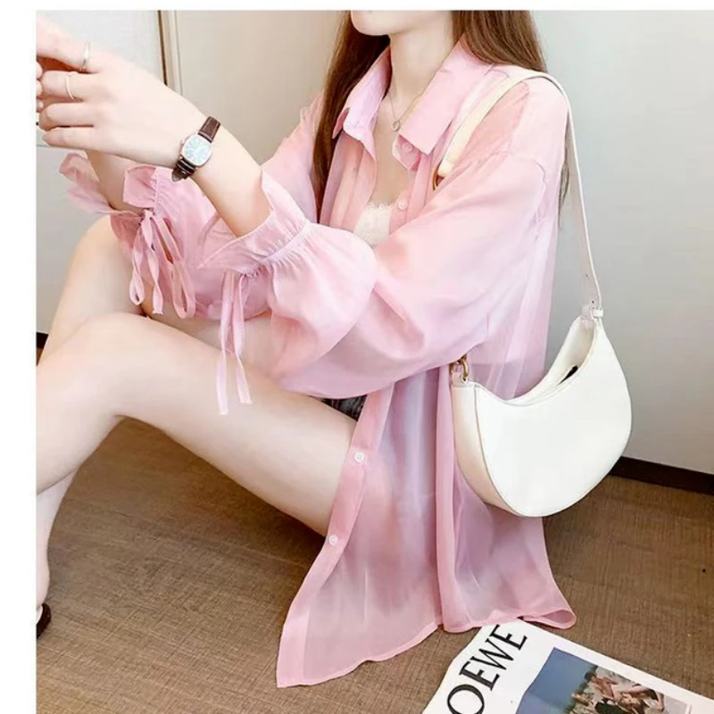 summer new mid-length chiffon shirts long-sleeved T-shirts sunscreen clothing women's cardigans shawls UV protection beaches
summer new mid-length chiffon shirts long-sleeved T-shirts sunscreen clothing women's cardigans shawls UV protection beaches