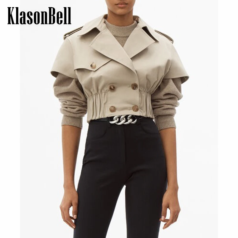 5,7 темпераментная двубортная женская короткая куртка KlasonBell с эполетами и отложным воротником
5,7 темпераментная двубортная женская короткая куртка KlasonBell с эполетами и отложным воротником
