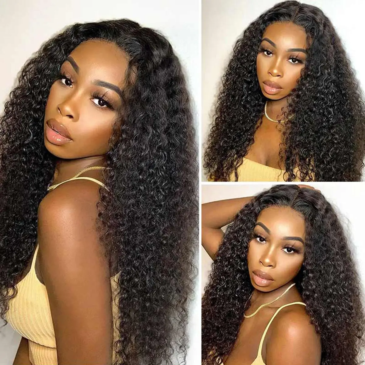 Mongolian Kinky Curly Bundles With Closure 100% Remy Human Hair Weave Bundles With Closure and Bundles Wet and Wavy Deep Wave
Mongolian Kinky Curly Bundles With Closure 100% Remy Human Hair Weave Bundles With Closure and Bundles Wet and Wavy Deep Wave