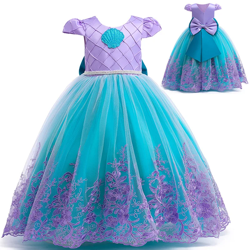 Children's Dress Children's Mermaid Princess Bow Lace Stitching Design Girls Costumes Birthday Party Princess Dress
Children's Dress Children's Mermaid Princess Bow Lace Stitching Design Girls Costumes Birthday Party Princess Dress