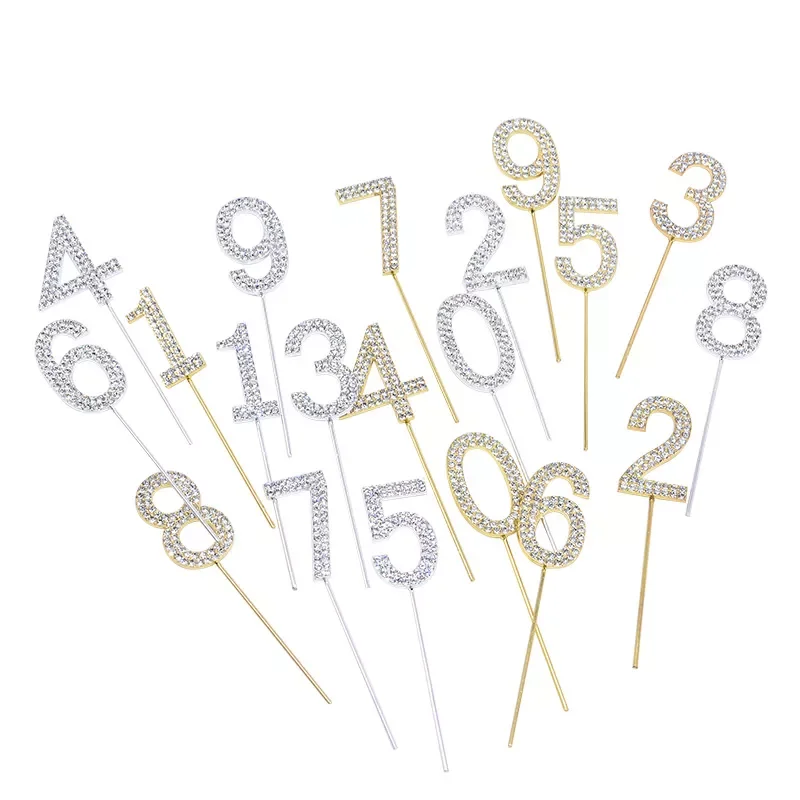 Digital Cake Topper 0-9 Rhinestone Number Birthday Anniversary Party Cake Decoration Tool Baking Card Wedding Decoration
Digital Cake Topper 0-9 Rhinestone Number Birthday Anniversary Party Cake Decoration Tool Baking Card Wedding Decoration