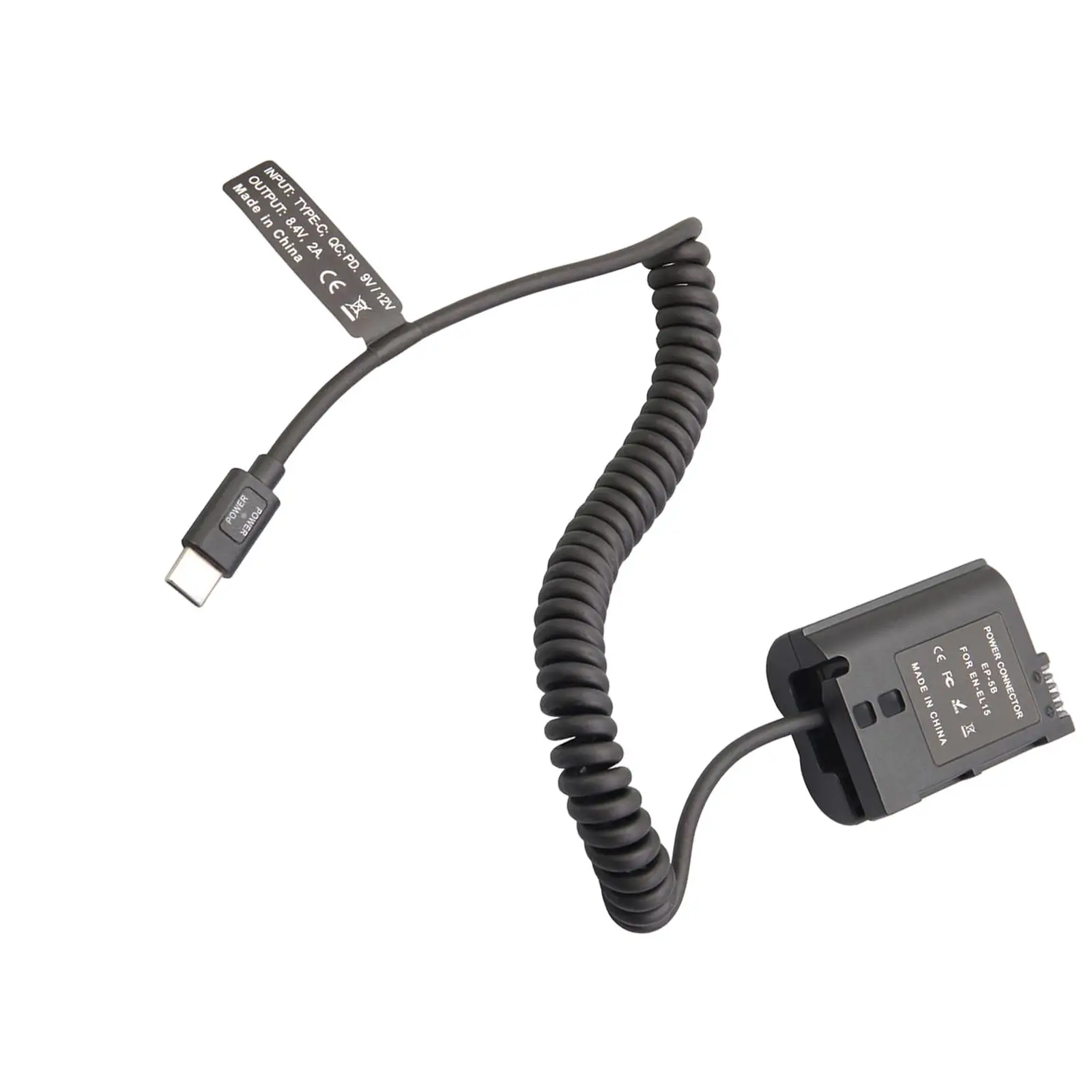 Type C with EN El15 Cable Dummy Battery Coupler Replacement for Z7 Z6 D7200 D7100 D7500 Practical Accessories ,Black Spare Parts
Type C with EN El15 Cable Dummy Battery Coupler Replacement for Z7 Z6 D7200 D7100 D7500 Practical Accessories ,Black Spare Parts