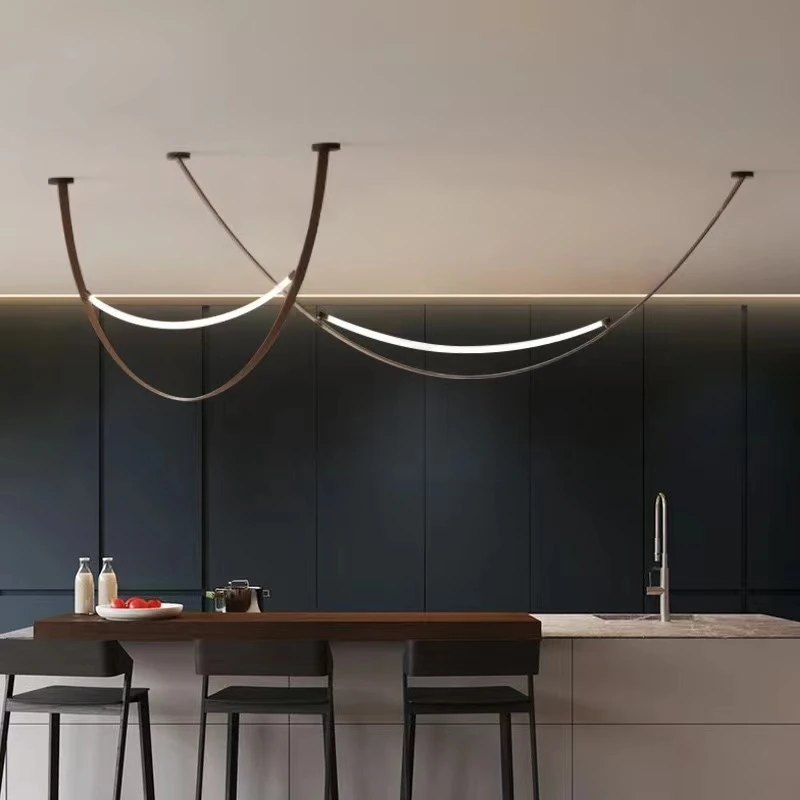 Japanese Restaurant Creative Loft Belt Chandelier Simple Duplex Building Space Designer Model Room Exhibition Cowhide Flos Lamps
Japanese Restaurant Creative Loft Belt Chandelier Simple Duplex Building Space Designer Model Room Exhibition Cowhide Flos Lamps