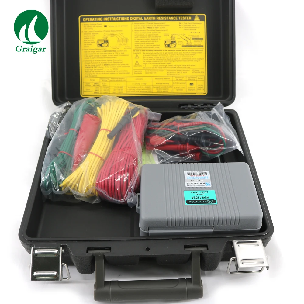 KEW4105A-H Digital Earth Resistance Tester Measurement ranges Earth Resistance: 0 - 20 OHM/0 - 200 OHM-2000 OHM
KEW4105A-H Digital Earth Resistance Tester Measurement ranges Earth Resistance: 0 - 20 OHM/0 - 200 OHM-2000 OHM