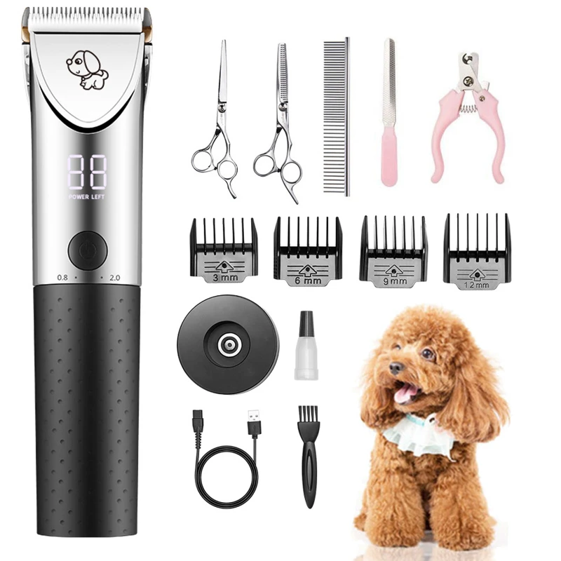 Dog Clipper,Electric Dog Grooming Kit with Low Noise,Rechargeable Cordless Clippers Hair Trimmer Cutter Kit for Dogs Cats Pets
Dog Clipper,Electric Dog Grooming Kit with Low Noise,Rechargeable Cordless Clippers Hair Trimmer Cutter Kit for Dogs Cats Pets