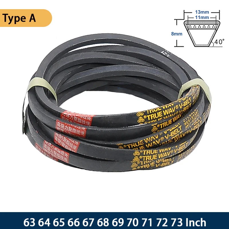 

A Type Rubber V-belt Triangle Belt Industrial Agricultural Equipment Transmission Belt 63 64 65 66 67 68 69 70 71 72 73 Inch
