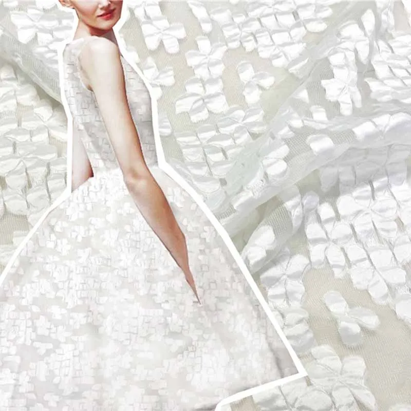 Spring and summer thin section European and American flowers three-dimensional relief yarn-dyed jacquard organza dress fabric
Spring and summer thin section European and American flowers three-dimensional relief yarn-dyed jacquard organza dress fabric
