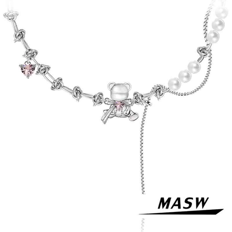 MASW Original Design Little Bear Neckalce For Women Spring Summer Style Jewelry High Quality Brass Knots Necklace For Women Gift
MASW Original Design Little Bear Neckalce For Women Spring Summer Style Jewelry High Quality Brass Knots Necklace For Women Gift