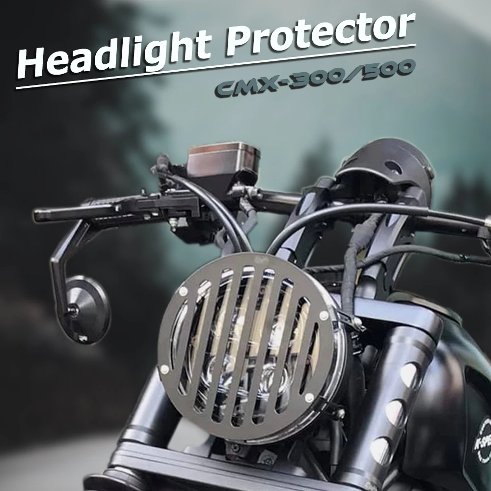 

MTKRACING For HONDA CMX 300 500 CMX500 CMX300 Rebel 17-18-19 20-21 Headlight Shield Guard Protector Headlamp Mesh Grille Cover