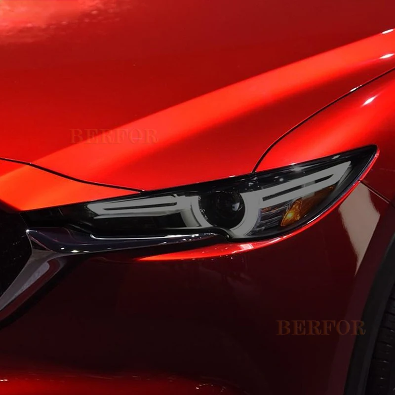 Защитная пленка для фар автомобиля прозрачная черная наклейка из ТПУ Mazda CX5 KE KF