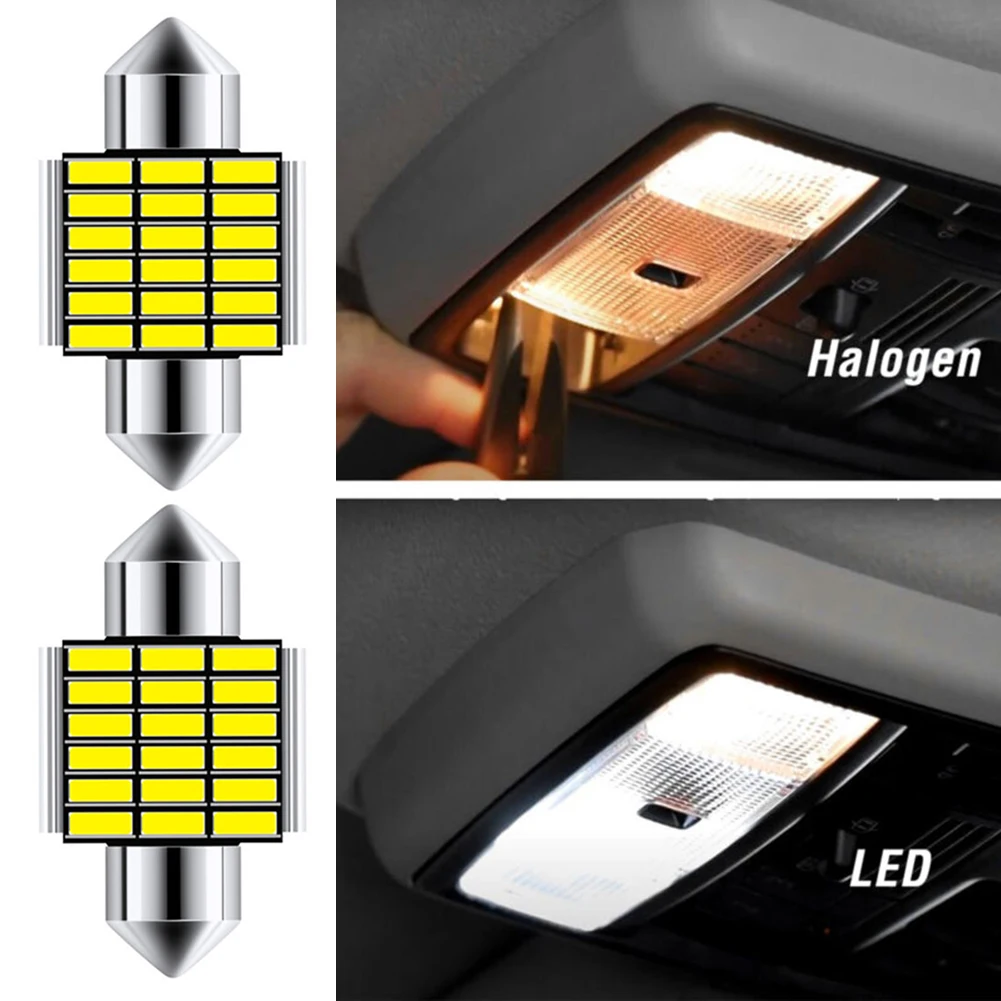 31MM Festoon Light LED Reading Light License Plate Lights White Light 6000k INTERIOR DOME MAP BULB 12V 12V DC 2pcs 300LM Durable
31MM Festoon Light LED Reading Light License Plate Lights White Light 6000k INTERIOR DOME MAP BULB 12V 12V DC 2pcs 300LM Durable