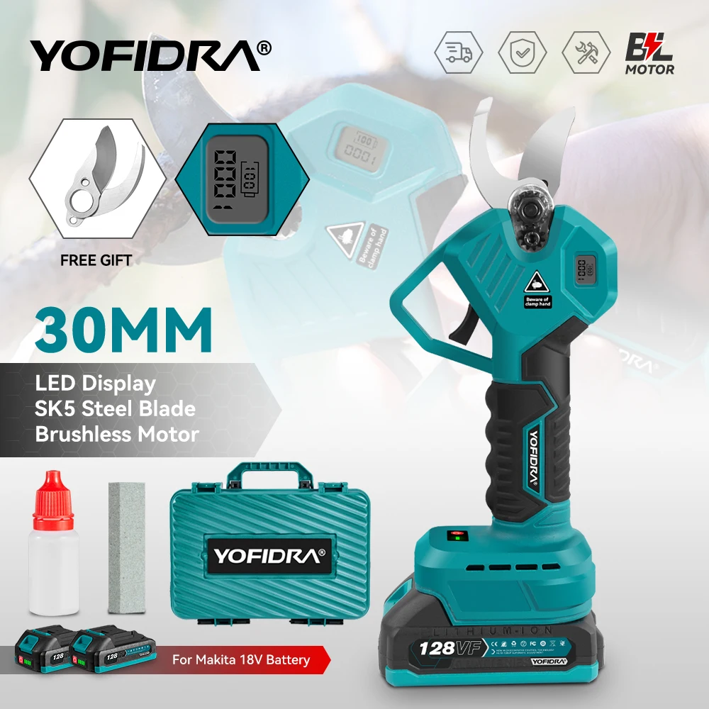 Бесщеточные электрические секаторы Yofidra 30 мм, 2 передачи
Бесщеточные электрические секаторы Yofidra 30 мм, 2 передачи