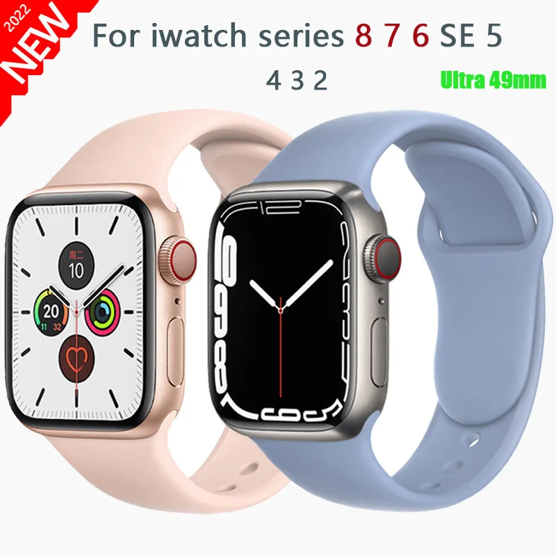 Мягкий силиконовый спортивный ремешок для Apple Watch SE Series Ultra49MM 44MM 40MM, резиновый ремешок для часов iWatch 87645 42MM 38MM, браслет
Мягкий силиконовый спортивный ремешок для Apple Watch SE Series Ultra49MM 44MM 40MM, резиновый ремешок для часов iWatch 87645 42MM 38MM, браслет