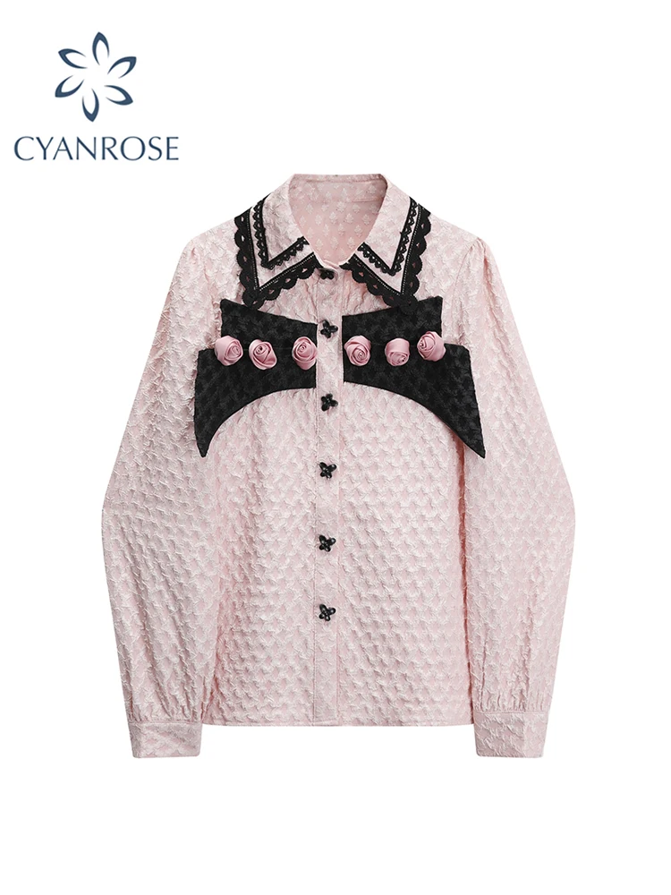 Women's Pink Blouse Shirt Tops Korean Vintage Fashion 90s Shirt Y2k Kawaii Long Sleeve Shirt Ladies Elegant Clothes Autumn 2023
Women's Pink Blouse Shirt Tops Korean Vintage Fashion 90s Shirt Y2k Kawaii Long Sleeve Shirt Ladies Elegant Clothes Autumn 2023