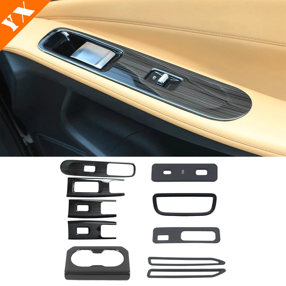 Для GEELY Galaxy L7 2023-2024 углеродная/черная отделка переключение передач панель чашки