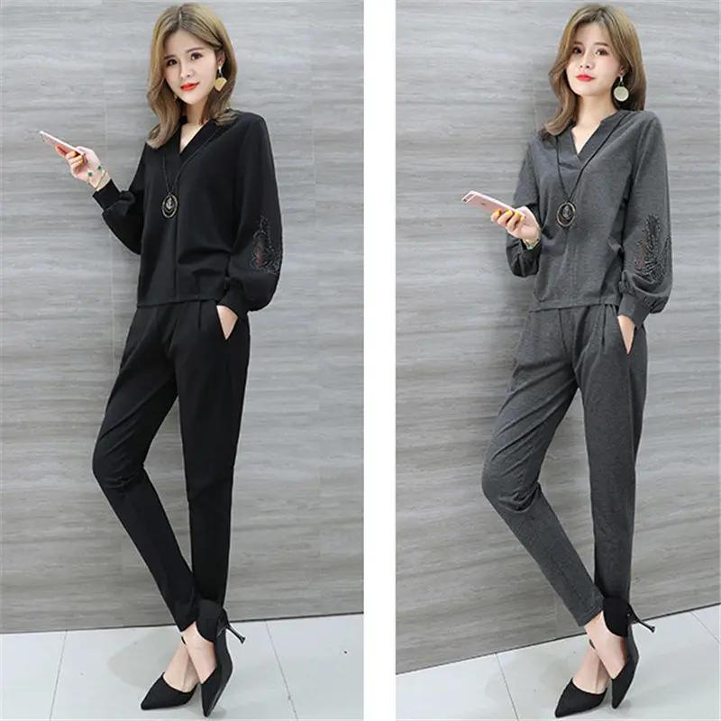 Women's Clothing Fashion Sports Pantsuit Spring Autumn 2022 New Loose Sweatshirt Top and Pants Two Piece Set for Women 4XL E266 
Women's Clothing Fashion Sports Pantsuit Spring Autumn 2022 New Loose Sweatshirt Top and Pants Two Piece Set for Women 4XL E266
