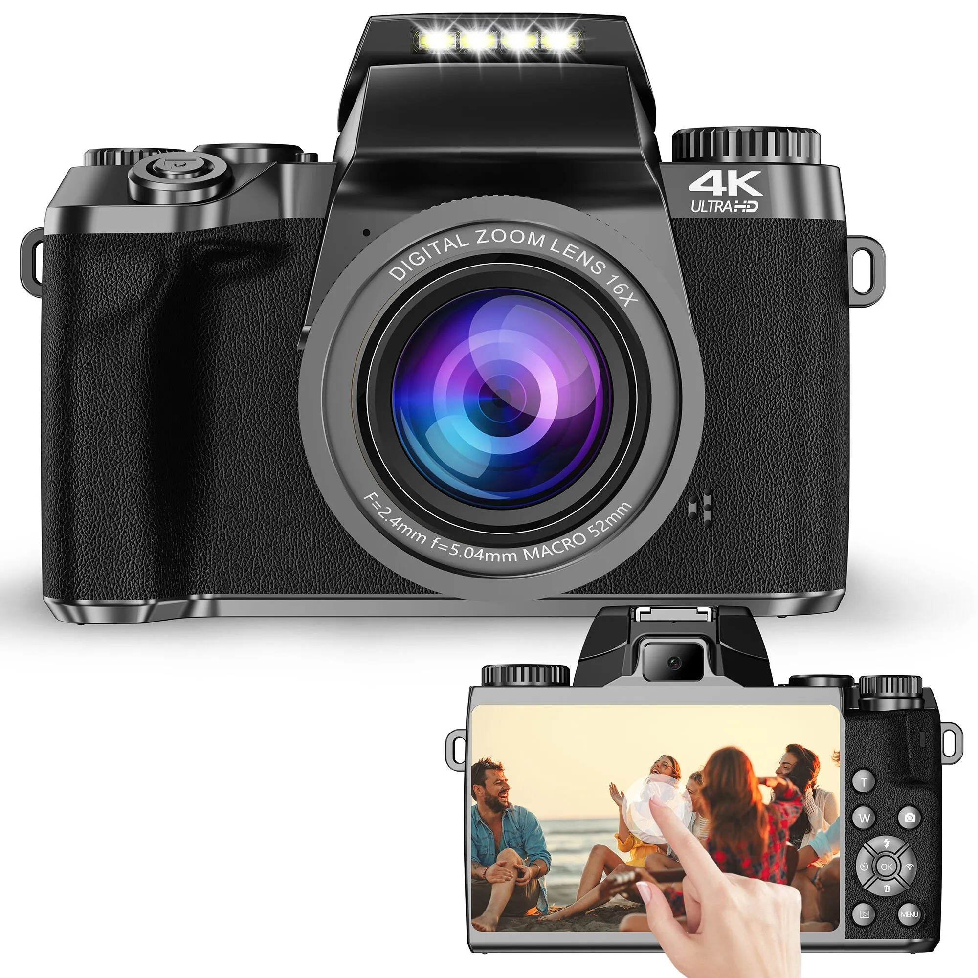 2023 New 64MP Digital Photo Camera SLR DSLR For Photography Auto Focus 4K 60FPS Vlog Camcorder 4" Touch Screen Livestream Webcam
2023 New 64MP Digital Photo Camera SLR DSLR For Photography Auto Focus 4K 60FPS Vlog Camcorder 4" Touch Screen Livestream Webcam