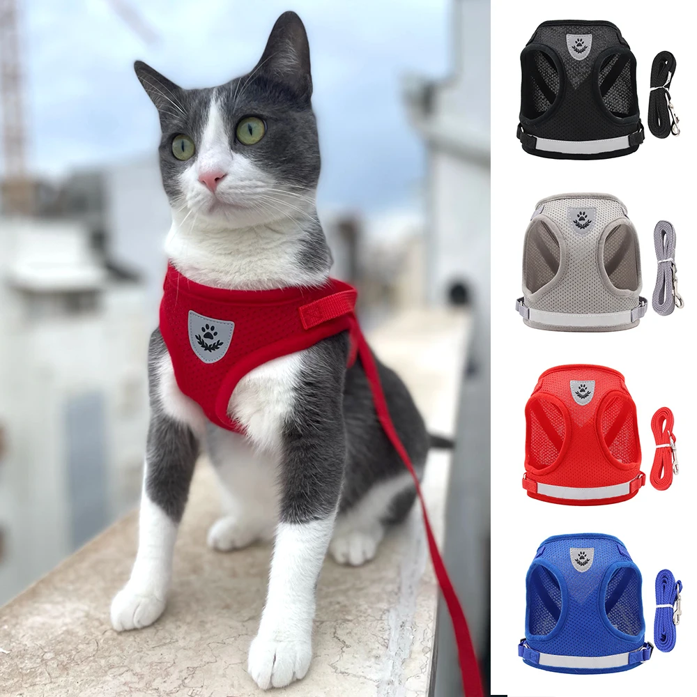 Cat Harness and Leash Set Adjustable Easy Control Reflective Mesh Harness for Cats Vest Walking Lead Leash Kitten Accessories
Cat Harness and Leash Set Adjustable Easy Control Reflective Mesh Harness for Cats Vest Walking Lead Leash Kitten Accessories